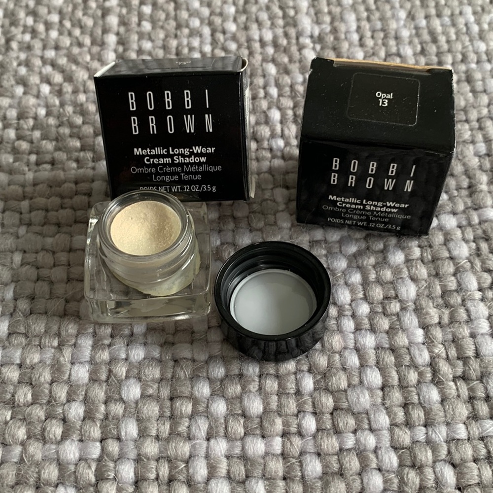 Bobbi brown metallic long, ware, cream, shadow pot